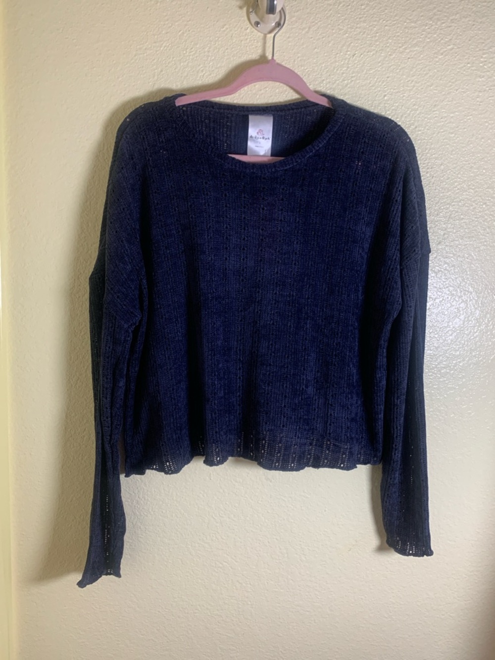 NWT As Rose Rich Cozy Navy Crew Neck Sweater, Size L